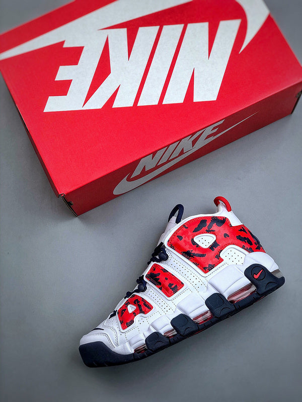 Uptempo Red Navy Camo