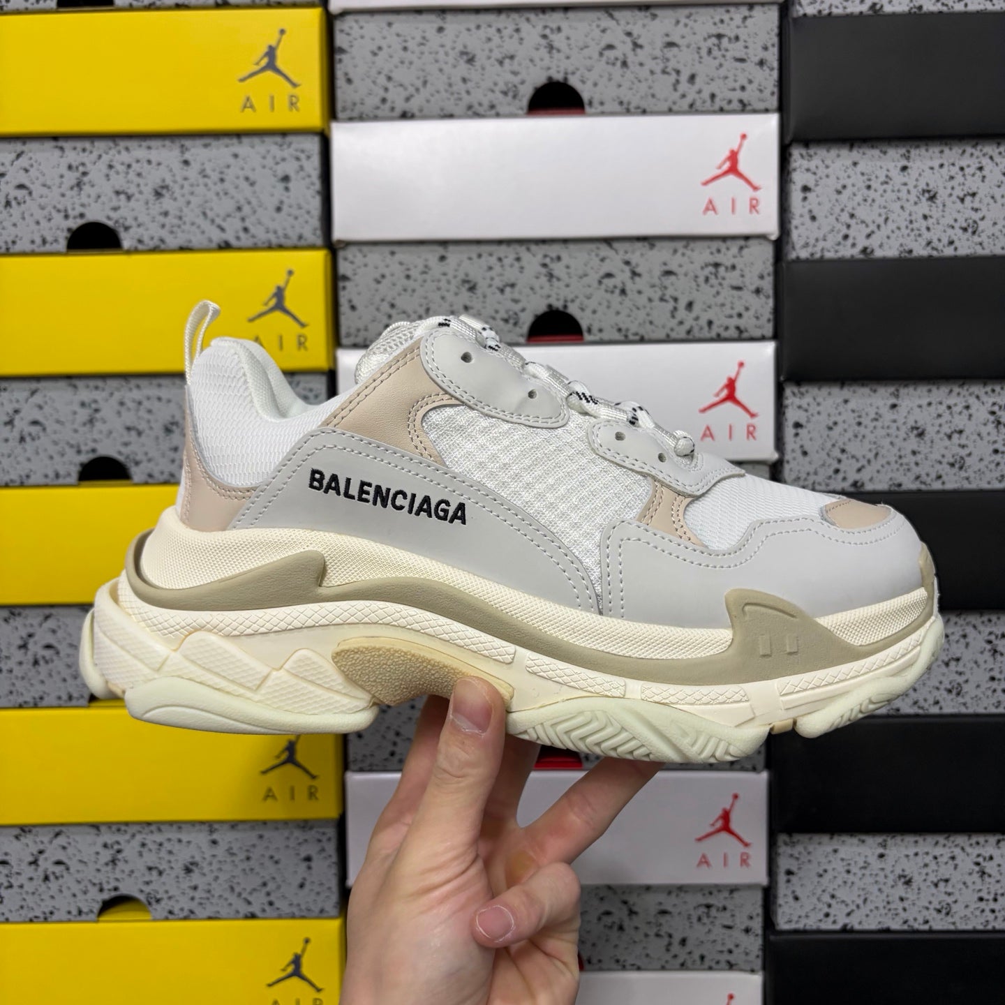 BLG Triple S White/Beige