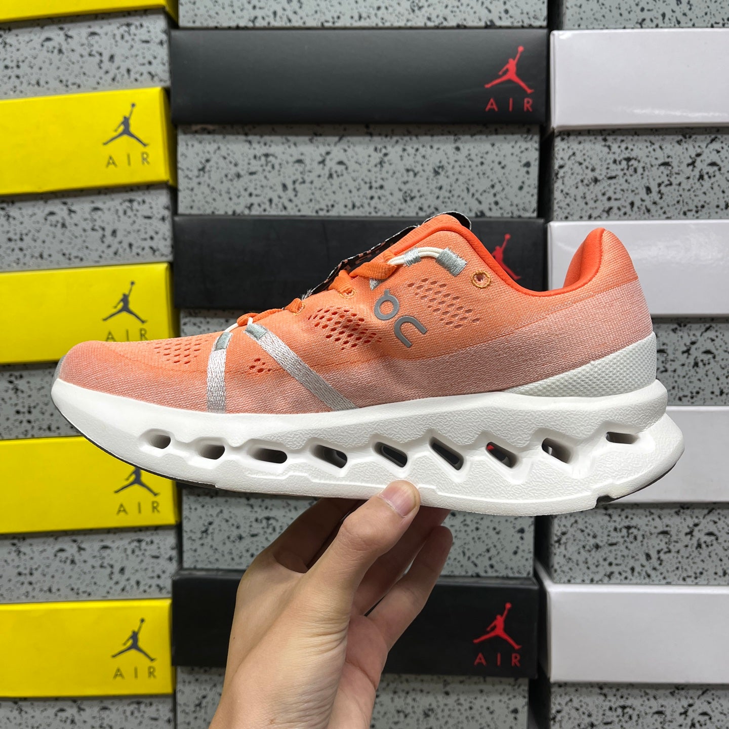 On Cloudsurfer Orange White