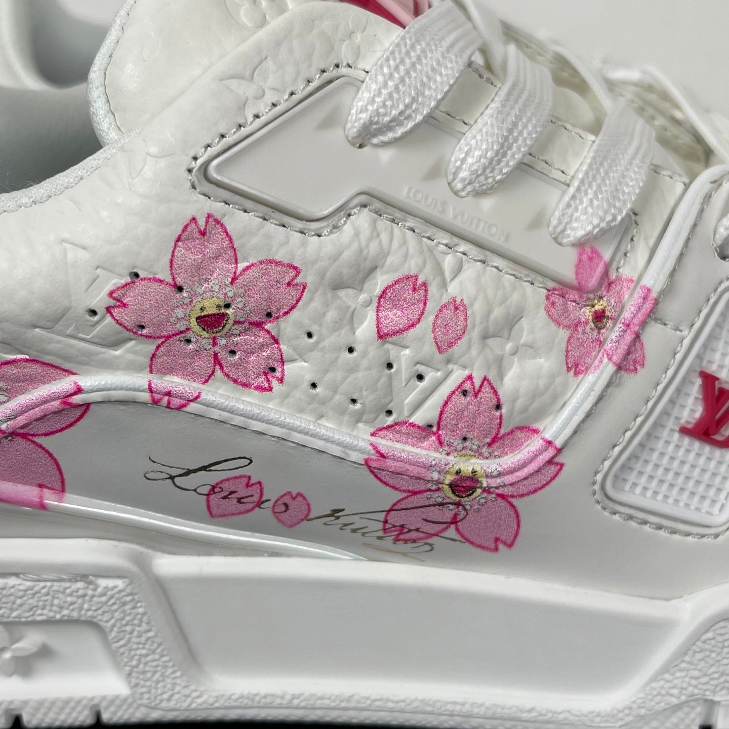Trainer White and Pink Flowers