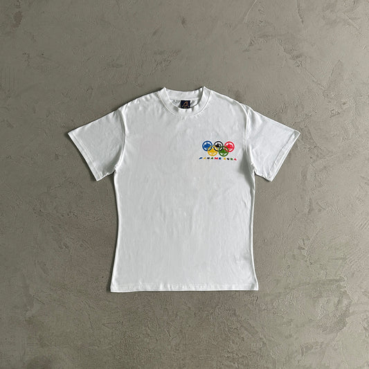 2024 Olympic Rings Short Sleeve-White