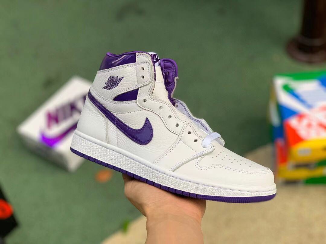 AJ1 High Purple White