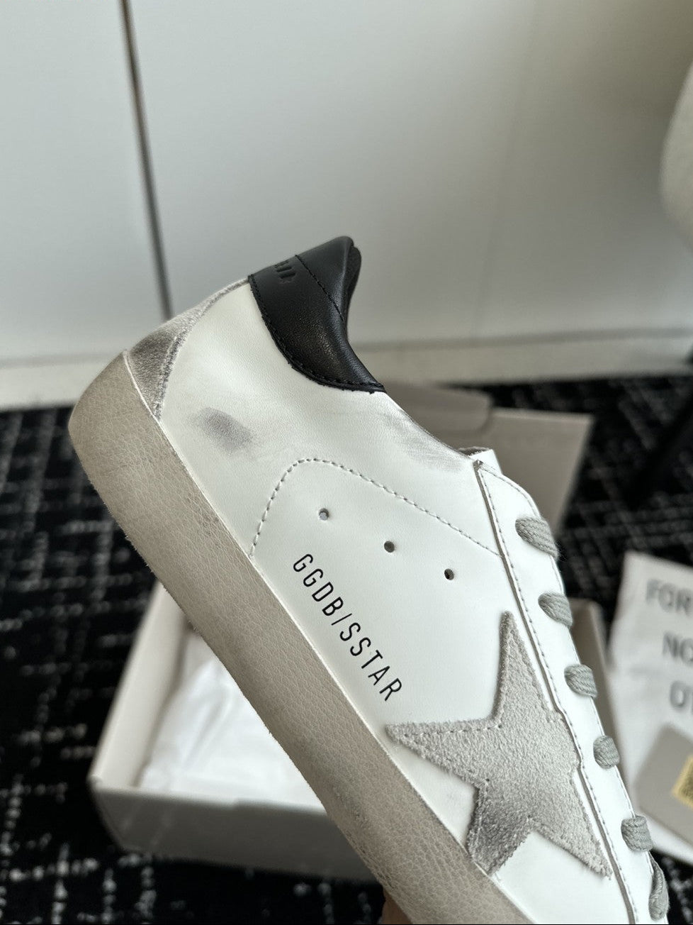 GDGS Superstar Back Black Lether Grey Star