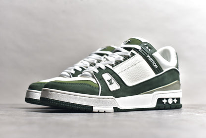 Trainer White and Olive