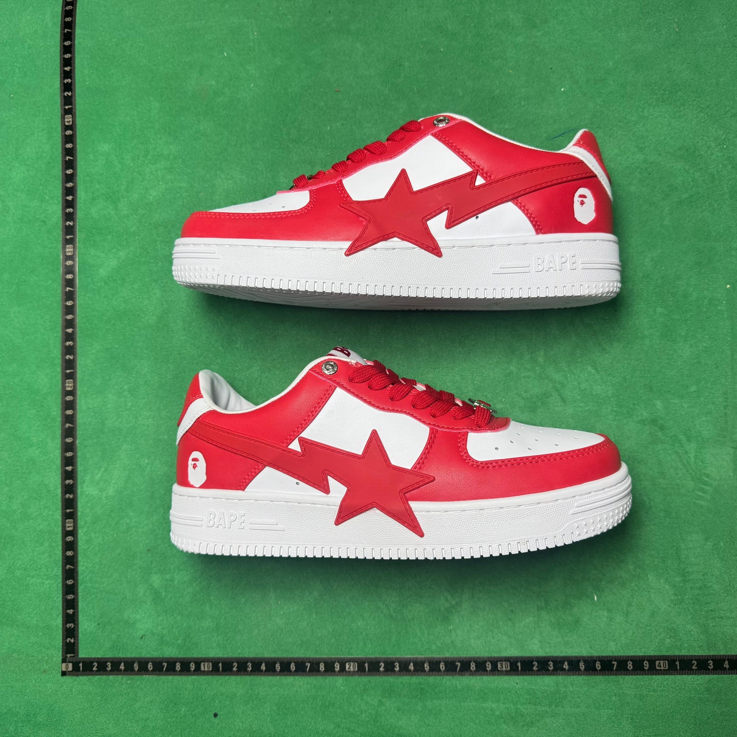 Bape STA Low Red and White