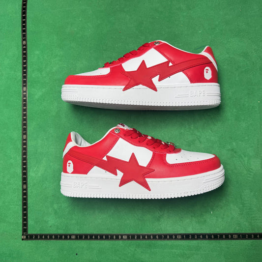 Bape STA Low Red and White
