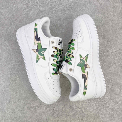 Bape STA Low White ABC Camo Green