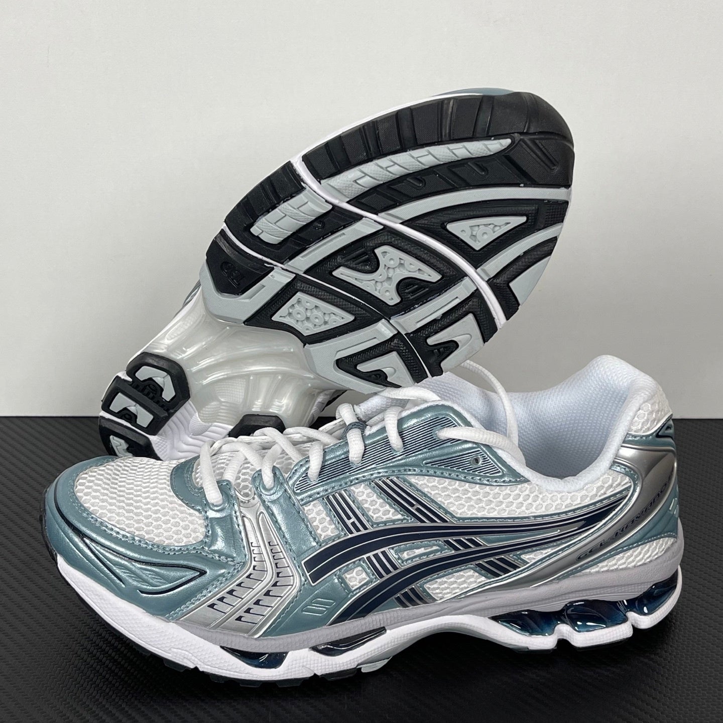 Kayano 14 White / Teal / Navy