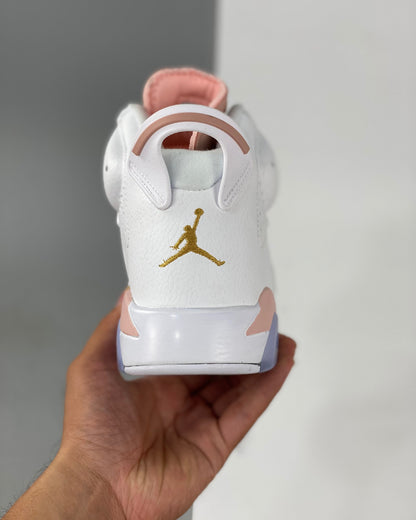 AJ6 Retro Pink Gold Hoops