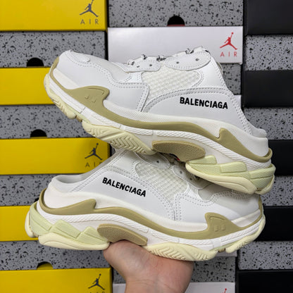 BLG Triple S Mule White/Beige