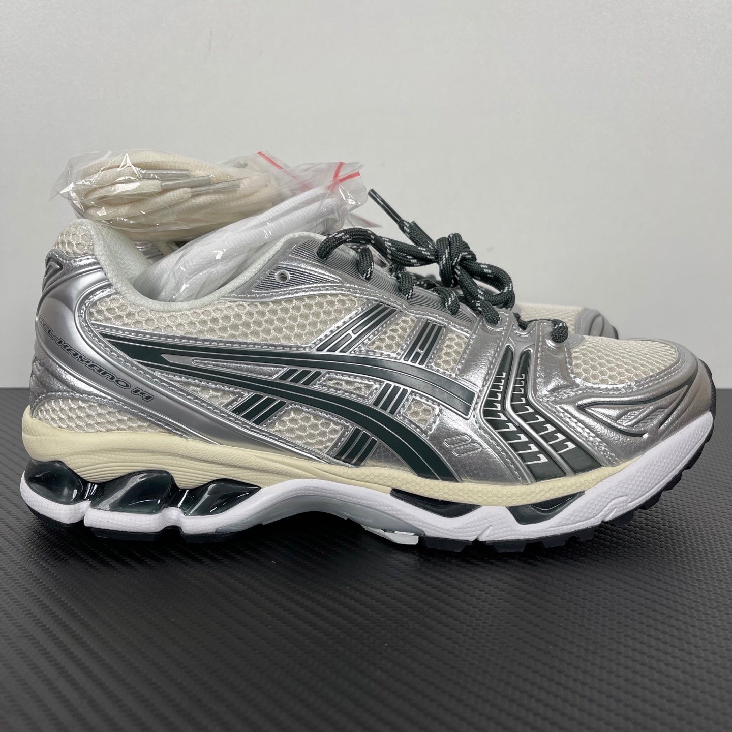 Kayano 14 Silver Dark Green Cream