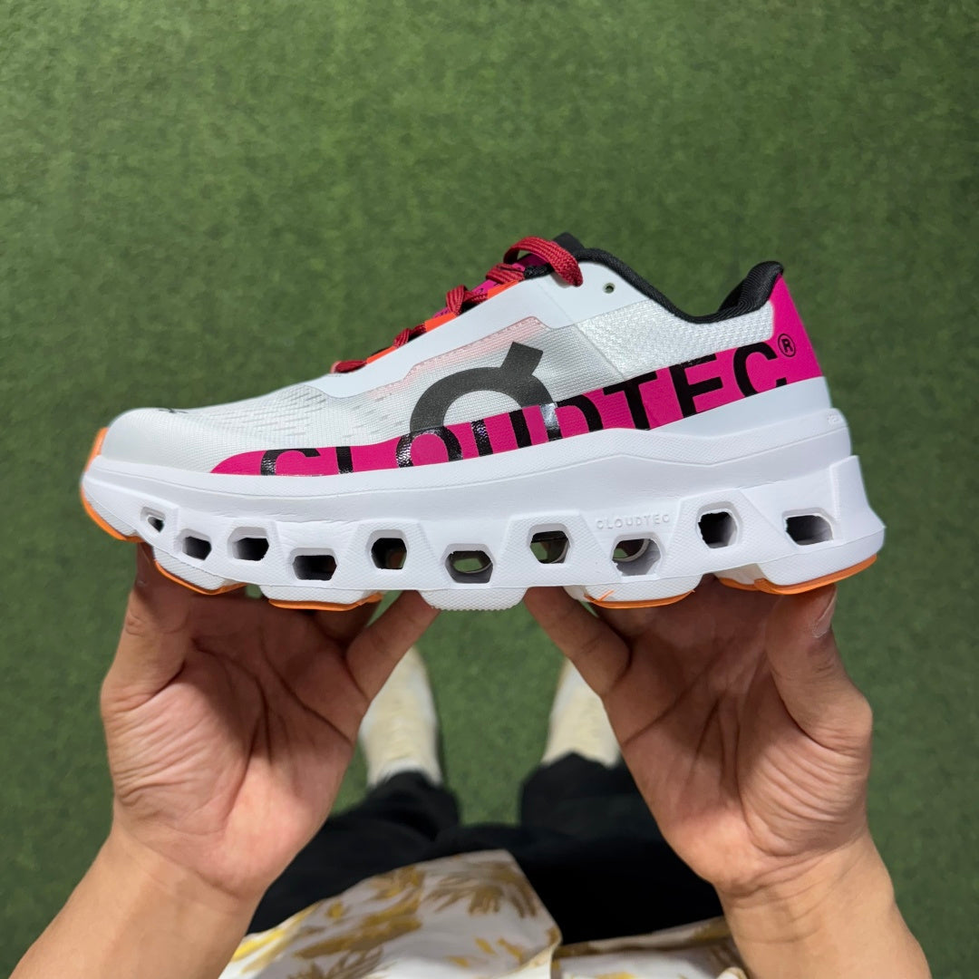 Cloudmonster White Dark Pink