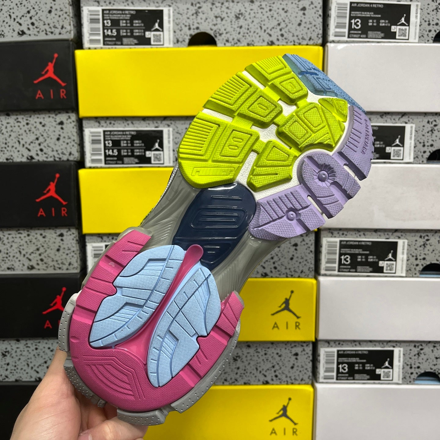 BLG Runner White/Pink/Grey/Yellow