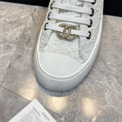 Chanel Tweed CC White