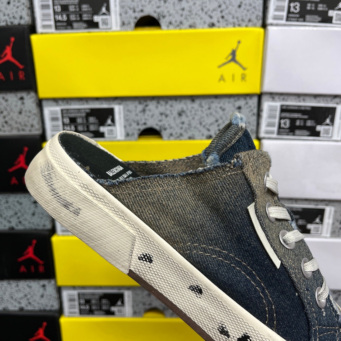 BLG Paris Mule Destroyed -Denim Blue