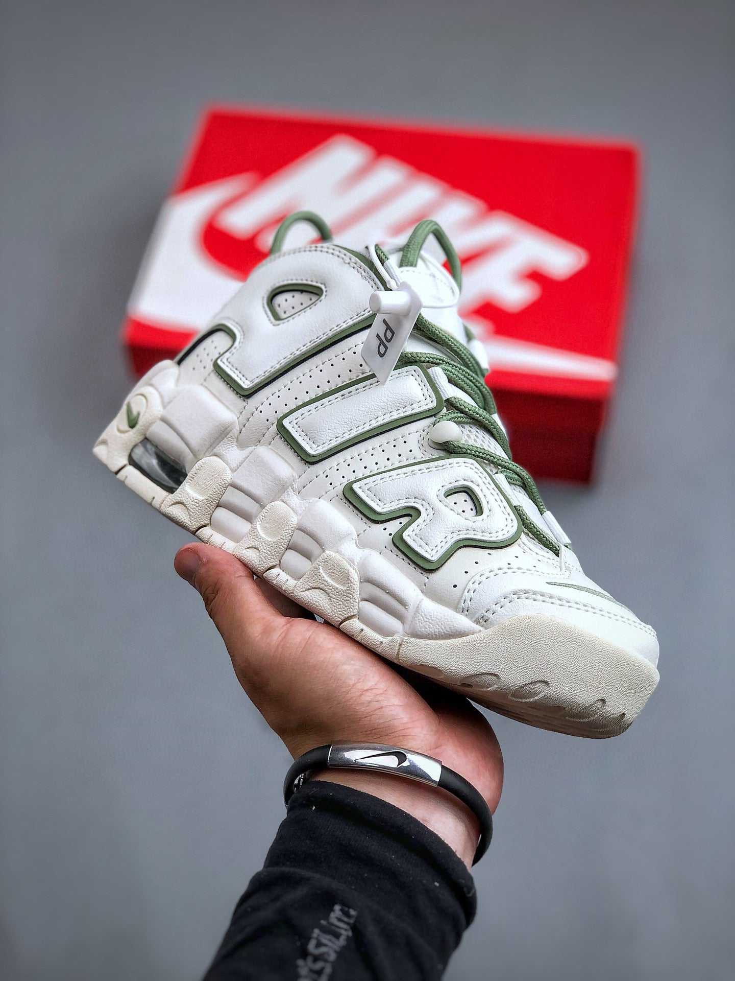 Uptempo Pure White Green
