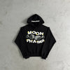 moon phases hoodie-black