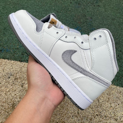 AJ1 MID Sail Metallic Gold Flat Pewter