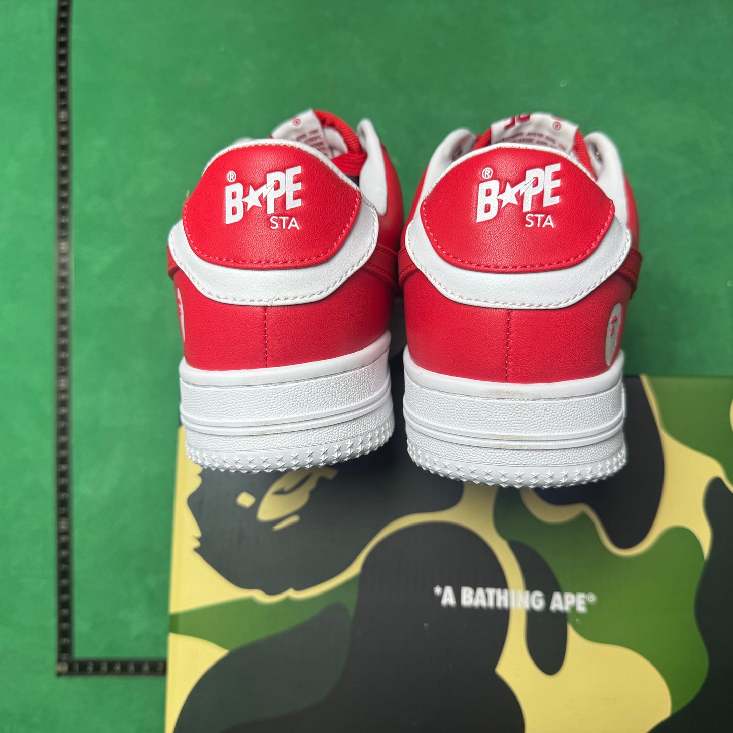 Bape STA Low Red and White