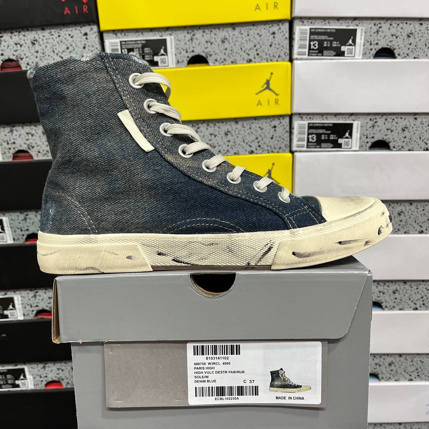 BLG Paris High Destroyed Denim Blue