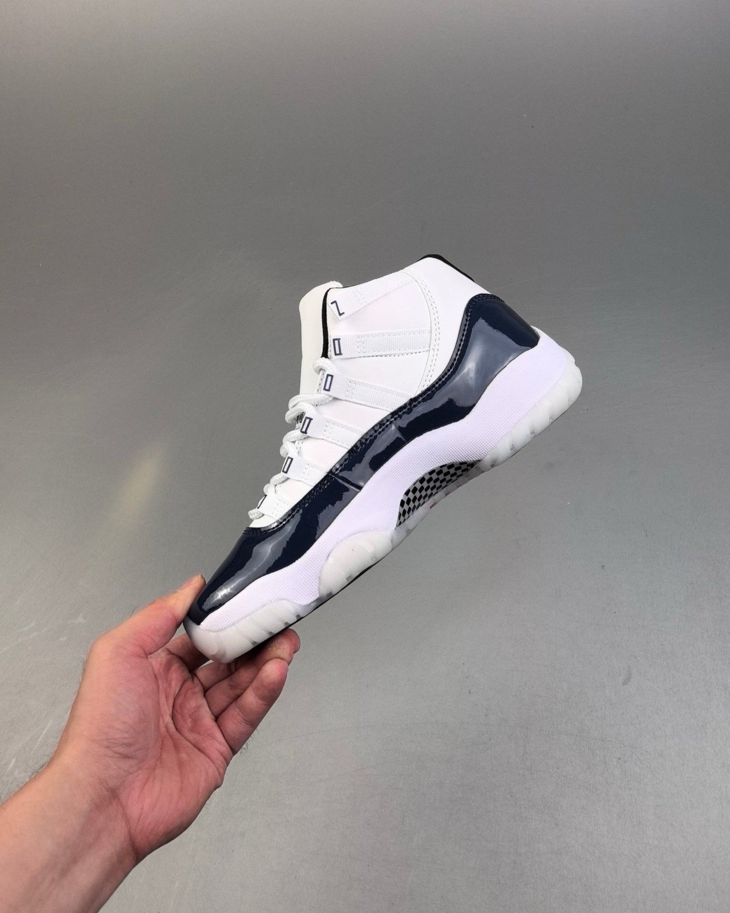 AJ11 High White and Blue Navy