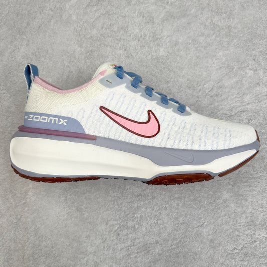 ZoomX Invincible Run Flyknit 3 Blue Whisper Soft Pink