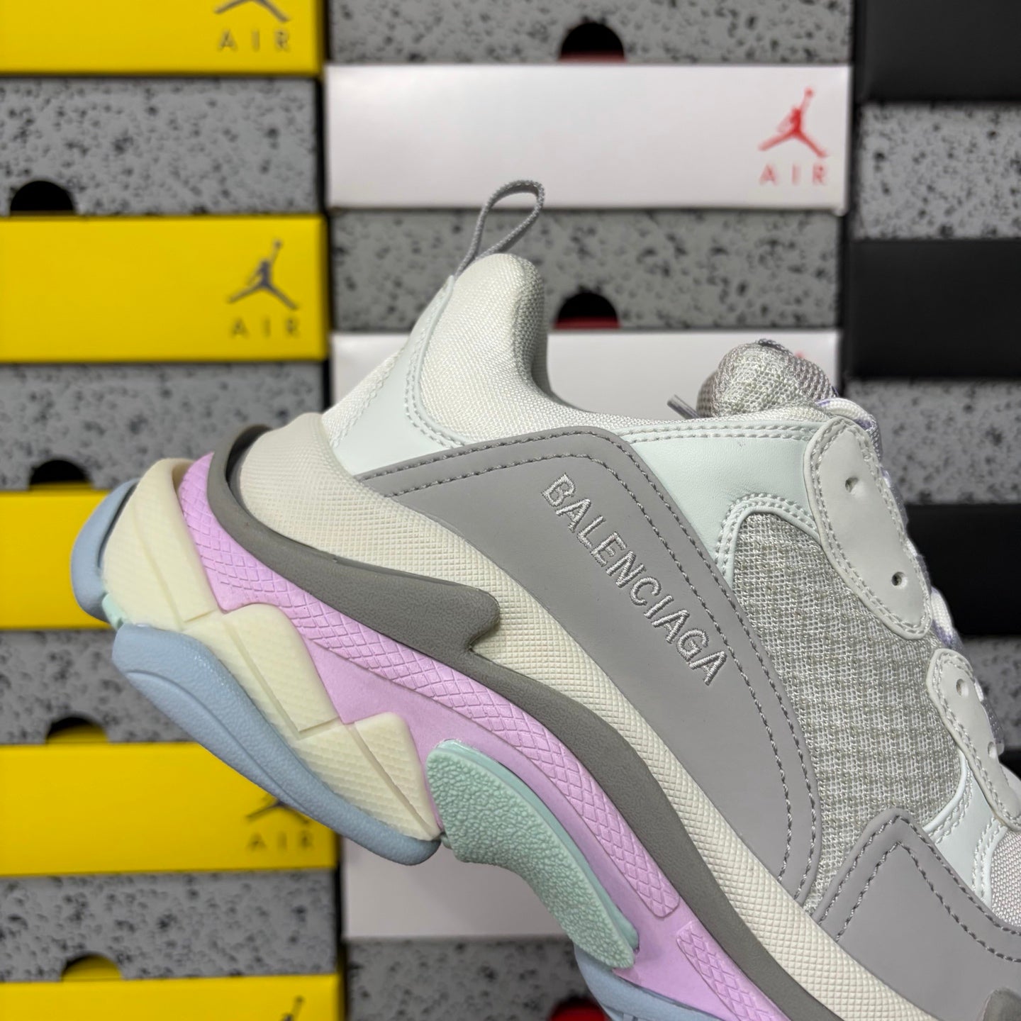 BLG Triple S White/Grey/Pink/Blue