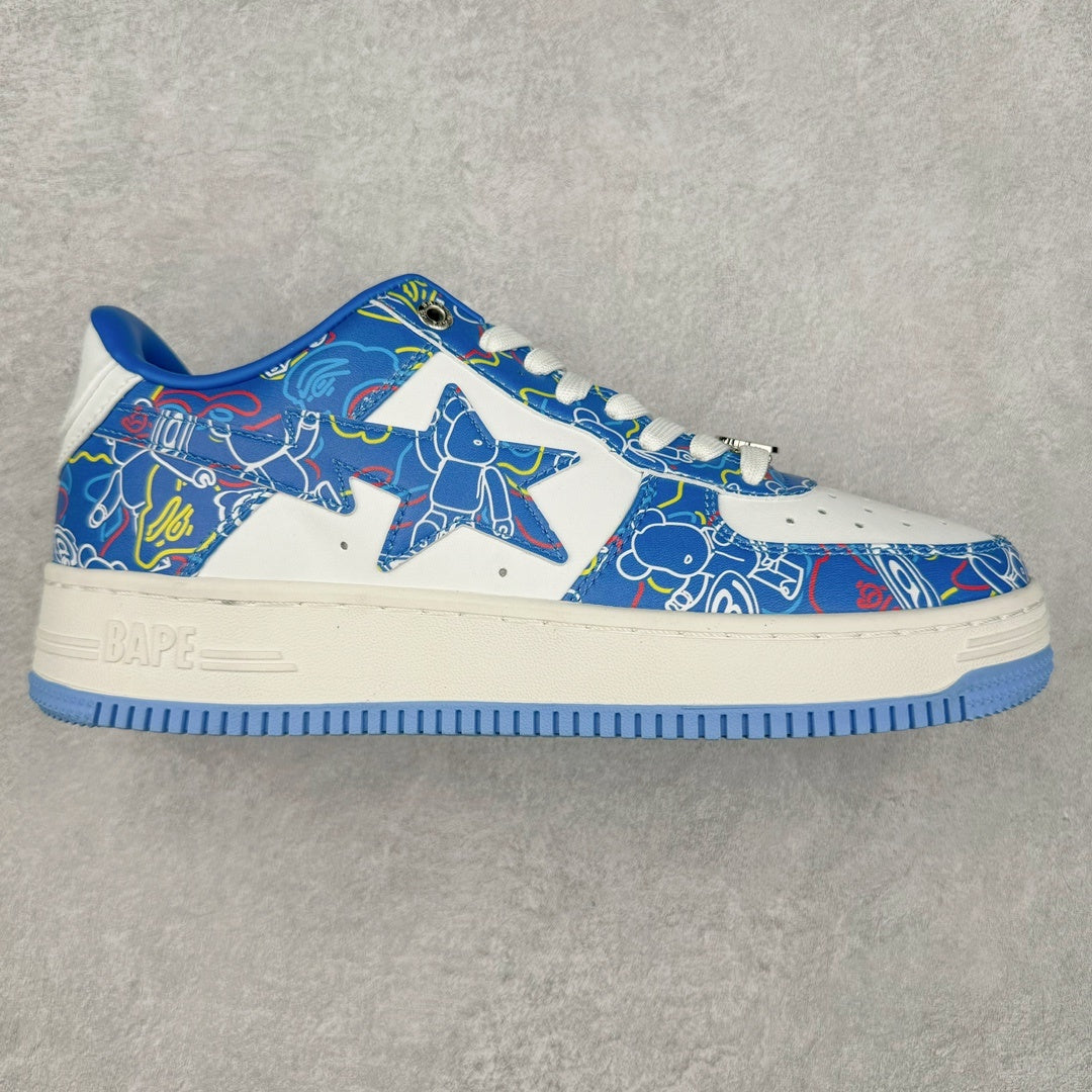 Bape STA Low Medicom Toy Bearbrick Camo Blue