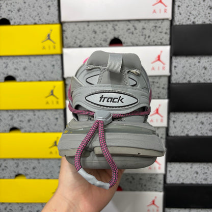 BLG Track Trail Laces Grey Pink