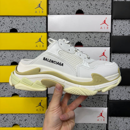 BLG Triple S Mule White/Beige