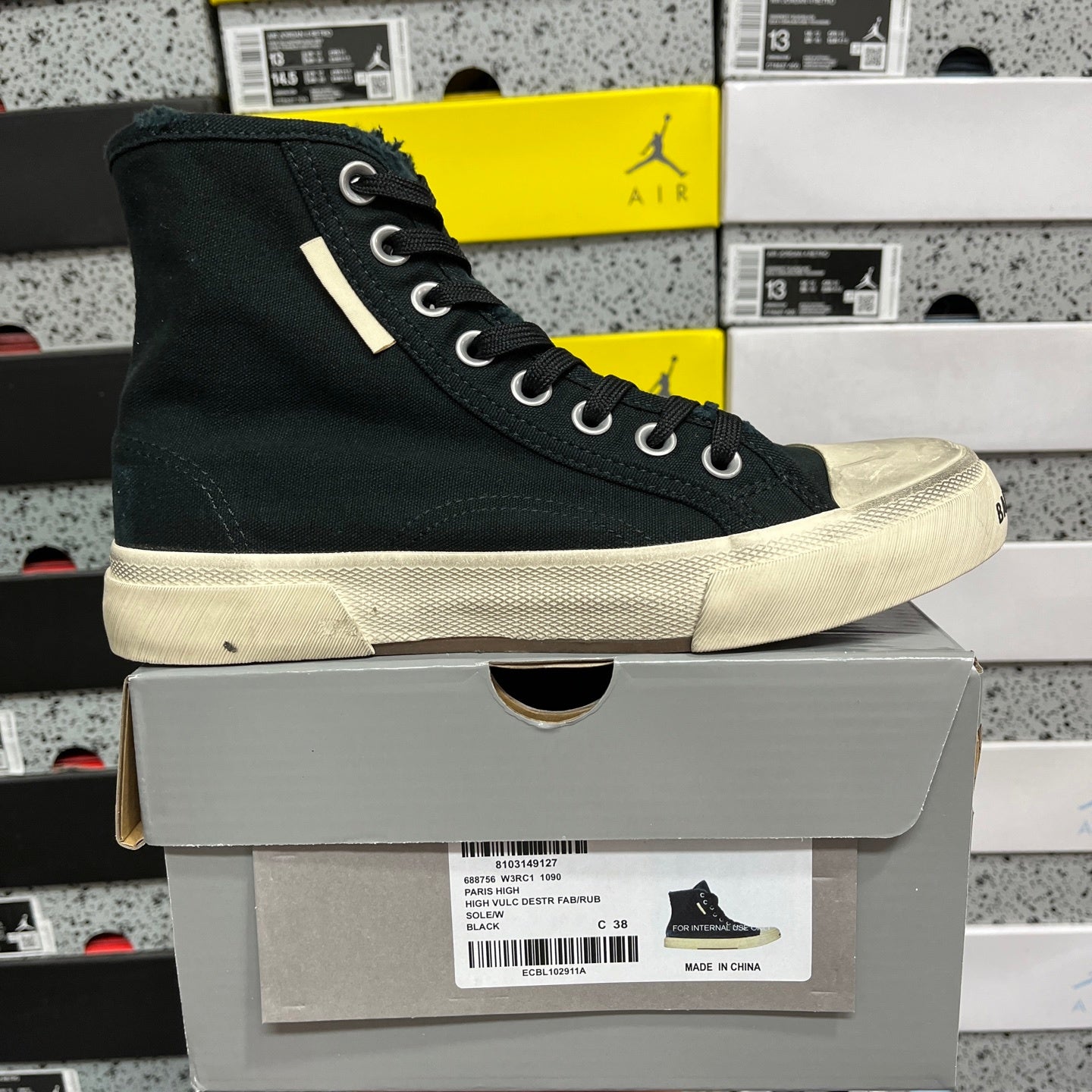BLG Paris High Destroyed Black White