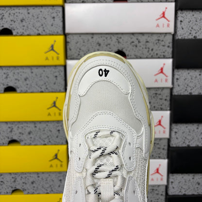 BLG Triple S Mule White/Beige