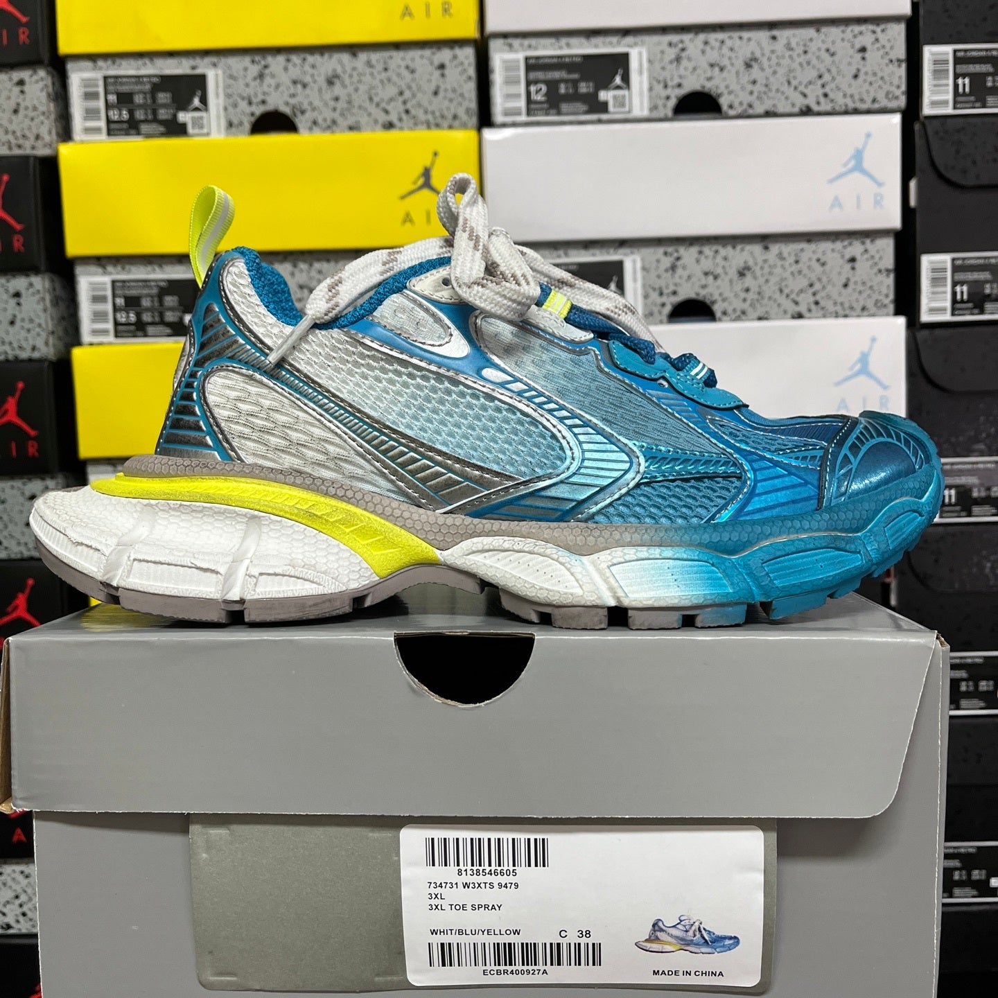 BLG 3XL White/Blue/Yellow