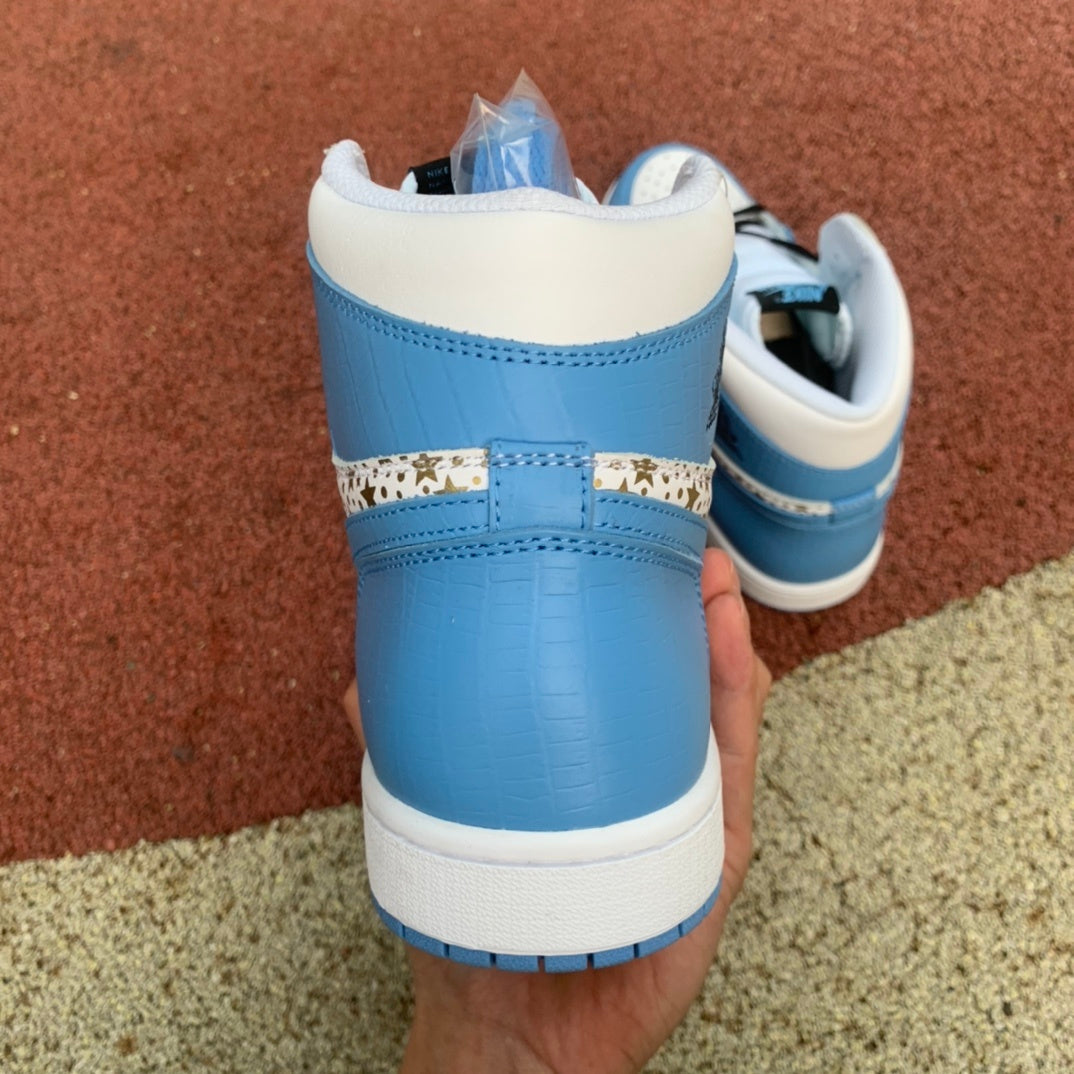 AJ1 High North Carolina Blue Star
