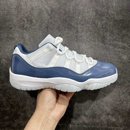 AJ11 Low Blue and White