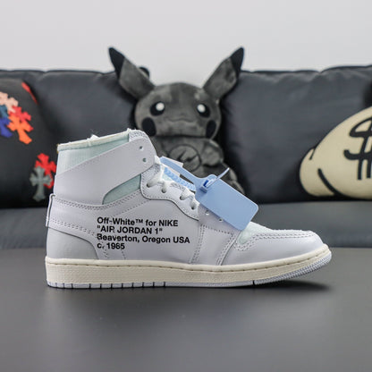AJ1 High x Of-W White