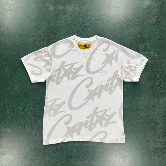 Alcatraz full print T-shirt-white gray