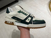 Trainer White and Dark Green