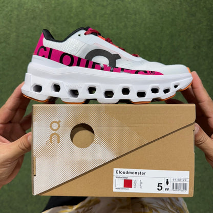 Cloudmonster White Dark Pink