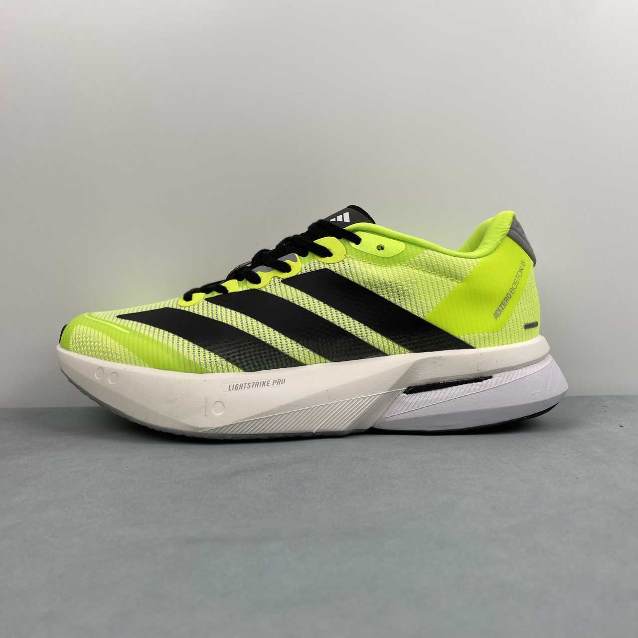 Adizero Boston 13 Black Fluorescente Green