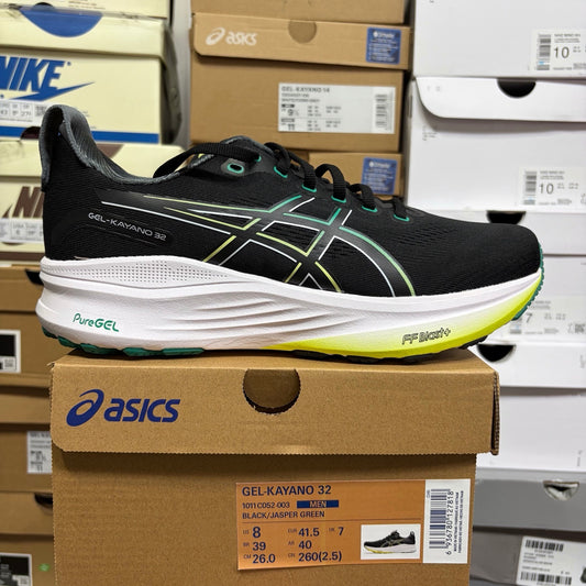 GEL-KAYANO 32 Black/Jasper Green
