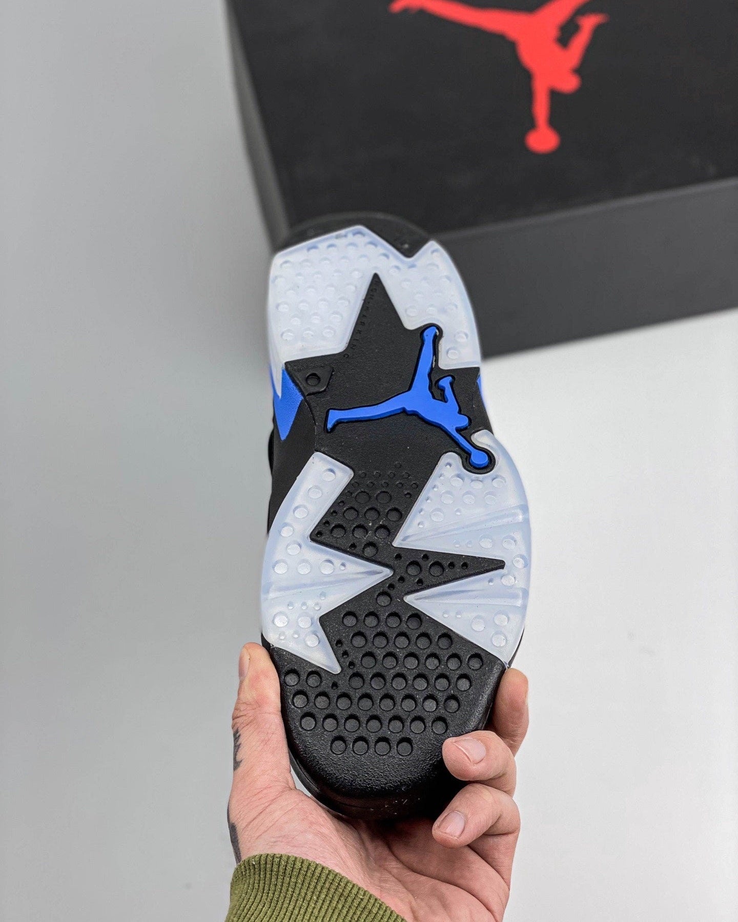 AJ6 Retro Black and Blue