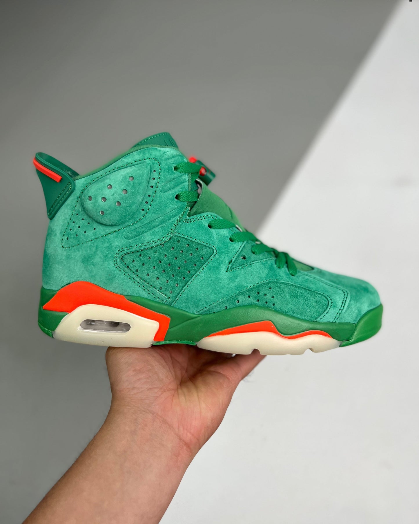 AJ6 Retro NRG Green Suede Gatorade