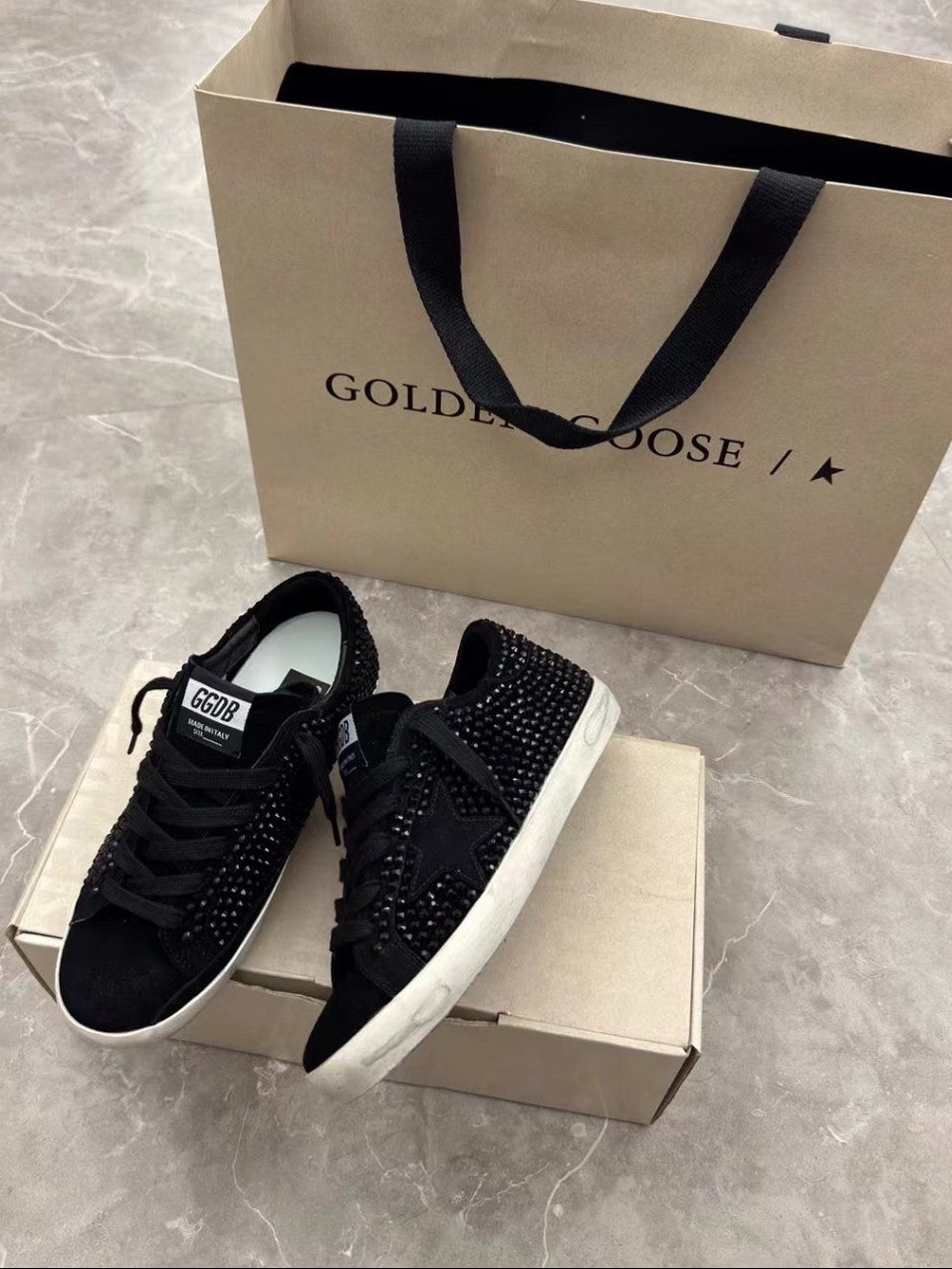 GDGS Superstar Black Diamond White Sole