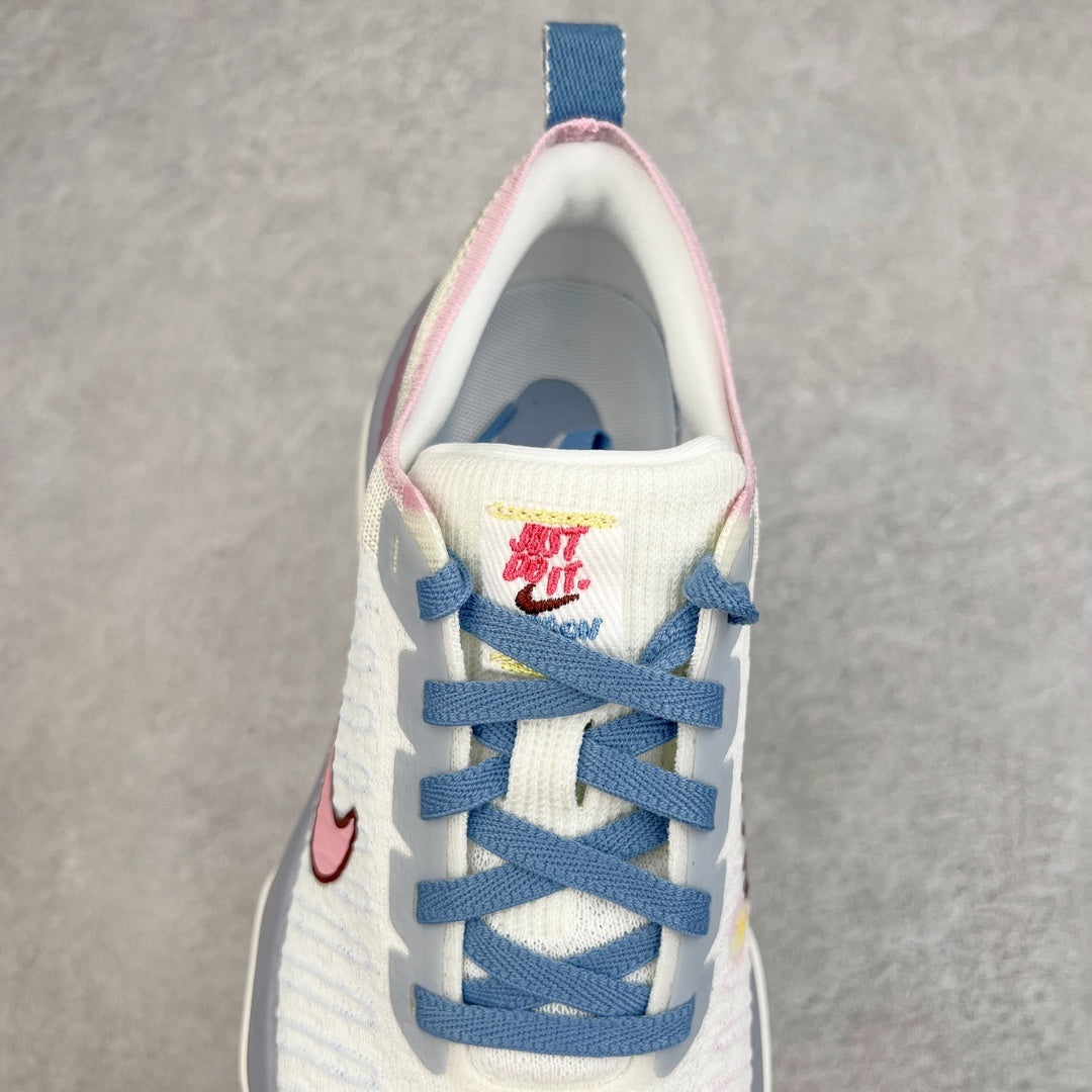 ZoomX Invincible Run Flyknit 3 Blue Whisper Soft Pink