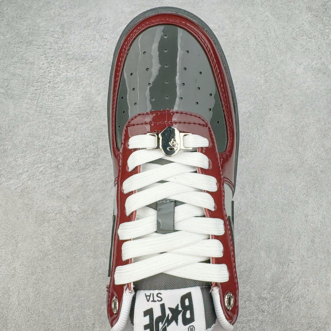 Bape STA Low Burgundy/Grey