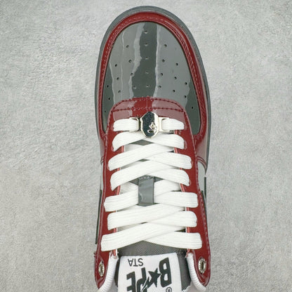 Bape STA Low Burgundy/Grey