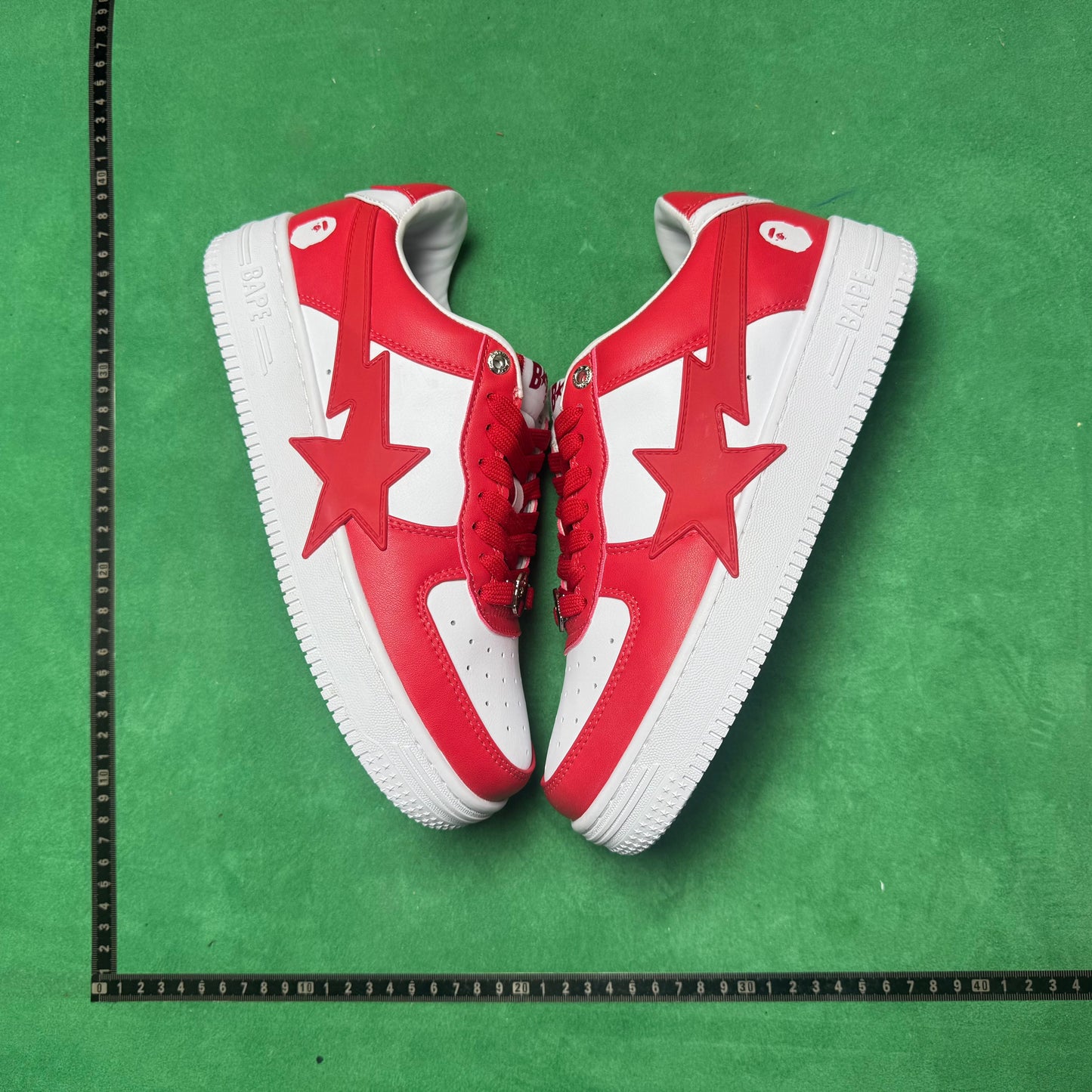 Bape STA Low Red and White