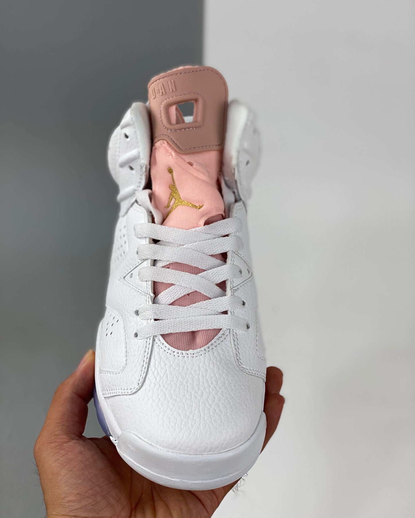AJ6 Retro Pink Gold Hoops