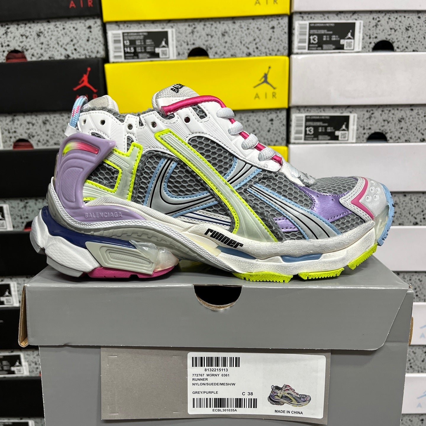 BLG Runner White/Pink/Grey/Yellow